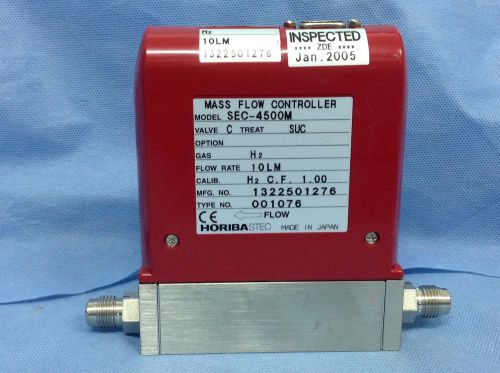 HoribaStec  Sec-4500M Mass Flow Controller, Gas H2, Flow Rate 10LM