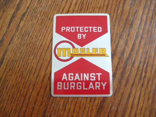 Mosler safe door name plate  Midcentury 50&#039;s era