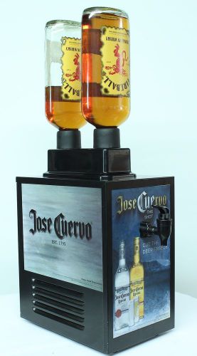Lighted Shot Chiller Jose Cuervo 2 Bottle Dispenser w/ Stoppers Man Cave