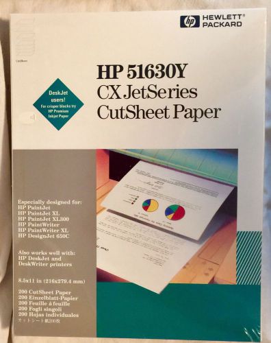 HP 51630Y CX  JetSeries 200 CutSheet Papers NEW In Factory Wrap, Free Shipping