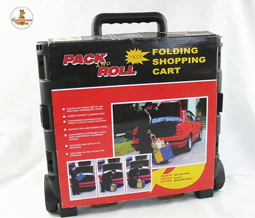 Folding shopping cart folding hand cart 4 wheel trolley shopping case for sale