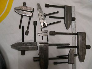 Lot of 8 vintage machinist parallel clamps metalworking tools starrett lufki b&amp;s for sale