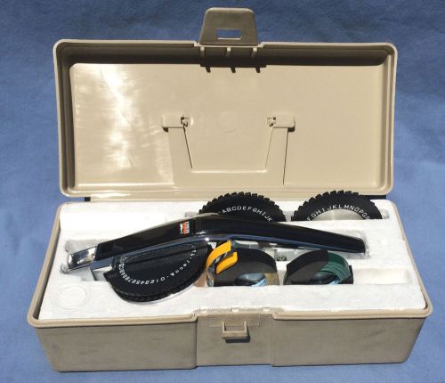 Dymo 1570 label maker kit bundle chrome body &amp; hard case nice for sale