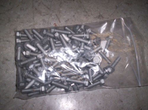 8-1.25 x 35 MM Hex Bolt with Washer 8.8 Mechanical Zinc Plated 85 Pieces New