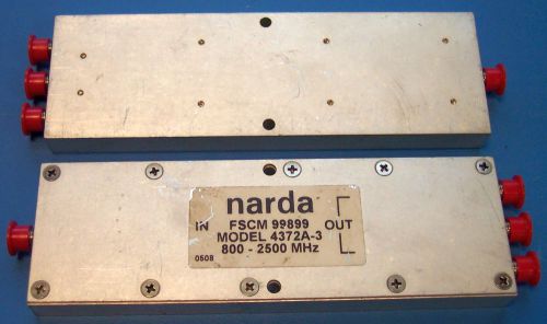 Narda 4372A-3 Power Divider 3-Way SMA 800 to 2500 MHz - works at 2.4GHz WiFi