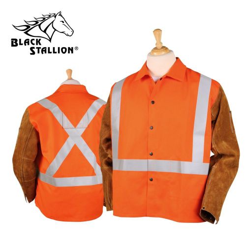 Revco black stallion hi-vis fr hybrid welding jacket jh1012-or for sale
