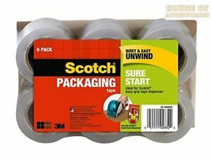 Scotch Sure Start Shipping Packaging Tape, 1.88&#034; x 25 yd, Designed for Packing,