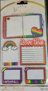 Paper House 125ct This Is Us Dream Big Sticky Notes Gay Pride Scrapbooking