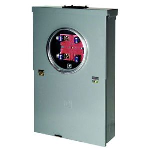 100 Amp 10 Space 20 Circuit Meter Socket Main Breaker Outdoor Overhead CSED Box