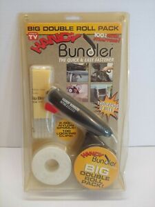 Handy Bundler: The Quick And Easy Fastener Double Roll Pack - New w/Bonus refill