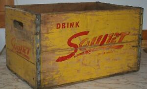Rare Vtg Large Squirt/Pepsi Wood Case. Squirt case made of Recycled Pepsi Crate