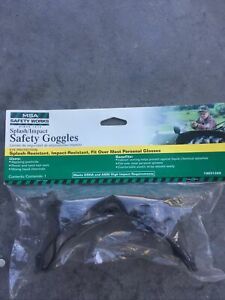 MSA Saftey Goggles ~clear Frames~Splash/impact Ressistance-