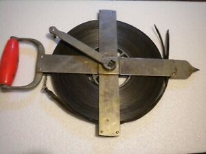Land Surveyors Lufkin 200 ft. steel Hi-way drag chain and reel, good condition