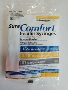Insulin Syringe -100U, 28 x 5/16-8mm(10pc Each )