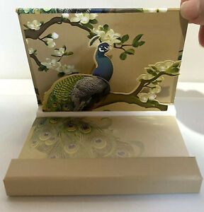 Notepad Paper 3 D Pop Up By Up Beautiful Peacock &amp; Flowers Tree Design Used.