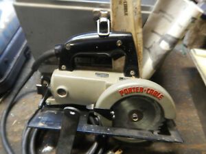 USA PORTER CABLE 314 WORM DRIVE CIRCULAR SAW W/ CASE AND WRENCHES