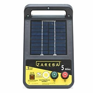Zareba ESP5M-Z 5-Mile Solar Low Impedance Electric Fence Charger Black