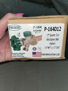 Prier Products P-164D12 1/2&#034; MPT x 1/2&#034; Sweat Handle-Operated - Nickel