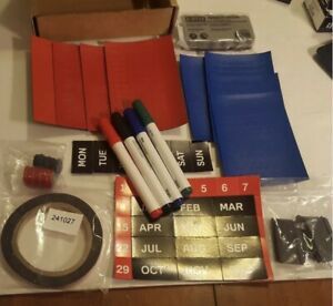 Mastervision Magnetic Board Accessory Kit, Blue/Red
