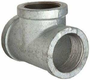 Anvil 8700121166 Malleable Iron Pipe Fitting Tee 2-1/2&#034; NPT Female Galvanized...