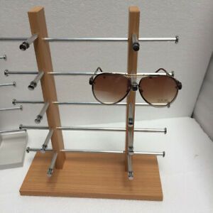2-row Glasses Stand Glasses Display Made of Wood - 6-Layer