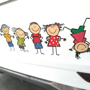 Family Kids Children Cartoon Boy Girl Car Sticker Window Body Decal H j Cd