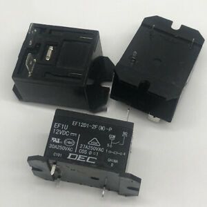 1Pc  EF1U 12VDC EF12D1-2F(M)-P 12VDC Power Relay 3Pins 30A 250VAC