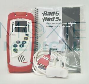Masimo Rad-5 Handheld Pulse Oximeter, Patient Cable, DCI-DC3 and New Batteries