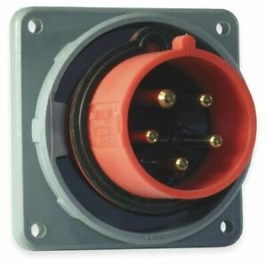 Hubbell Wiring Device-Kellems Hbl560b7w Iec Pin And Sleeve Inlet,60A,277/480V