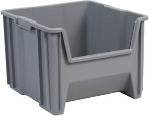 13018 Stack-N-Store Heavy Duty Stackable Open Front Plastic Storage Container