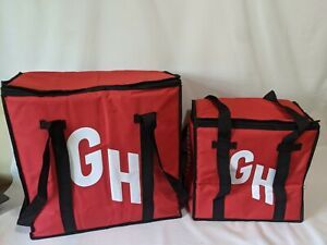 GrubHub Insulated Delivery Bag Set 2 Bags Pizza Ubereats Postmates DoorDash  New