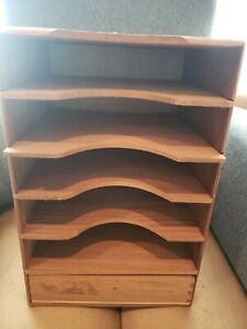 Kingsley Stamping Machine Cabinet for type boxes with 5 slots and Drawer