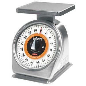RUBBERMAID COMMERCIAL PRODUCTS FG632SRW Dial Scale,Metal,2 lb Weight Cap.,Chrome