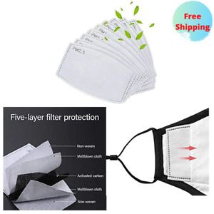100 Pieces PM 2.5 Activated Anti-Haze Carbon Filter Easy To Insert &amp; Replace