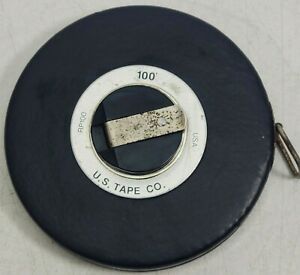 Vintage U.S. Tape Co. RP100, 100&#039; Steel Manual Engineering Measuring Tape