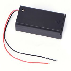 9V Volt PP3 Battery Holder Box DC Case With Wire Lead ON/OFF Switch Cover pq