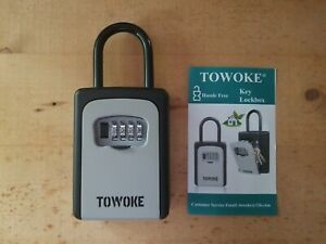 TOWOKE Key Lock Box For Outside - Weatherproof Lock box For House Key