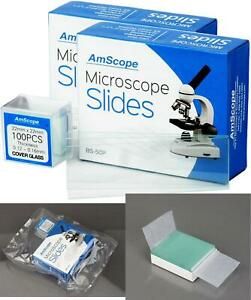 Microscope Slides, 100 Blank Slides With 100 Cover Glass