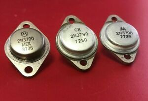 MOTOROLA/CR 2N3790 Bipolar Transistor PNP 80V 10A 2-Pin TO-3 (3PC)