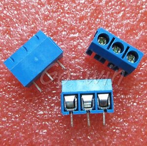 50PCS KF301-3P 5.08mm 3 Pin Connect Terminal Screw Terminal Connector