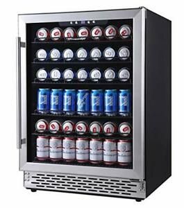 Phiestina 24 Inch Beverage Cooler Refrigerator - 175 Can Built-in or Free Standi