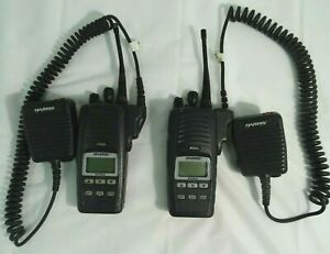 Harris P5500 Professional Two Way Radios w/ Mics Lot of (2) USA Seller!