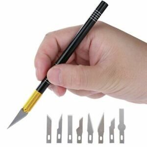 10pcs/lot Aluminium Alloy Handle Wood Carving Knife Chisel Carpenter Tools DIY F