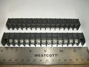 LOT OF BUCHANAN TERMINAL BLOCKS 13 CONNECTIONS #12-30 AWG WIRE SCREW PC MOUNT A