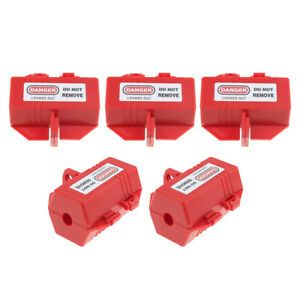 5 Packs Red Plugs Lockout Tool Safety Tagout Box Recycled Plastic Made