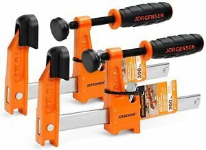 2Pack Steel Bar Clamp Set, 4inch Light Duty,300 Lbs Load Limit, for Woodworking