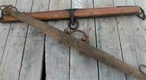 Lot 2 Single Trees For Horse Drawn Buggy Buckboard Wagon Tool Saddle Decor k