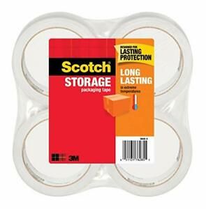 Scotch Long Lasting Storage Packaging Tape 1.88 Inches x 54.6 Yards - 4 Rolls