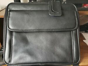 Executive Impressions Leather Laptop Bag with Zippered Compartments