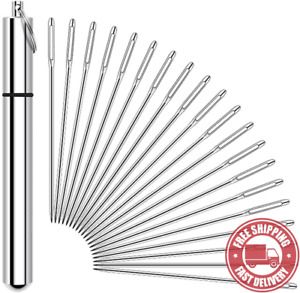 Kyue  21  Pcs  Large  Eye  Stitching  Craft  Needles  Hole  Sewing  Needles  Emb